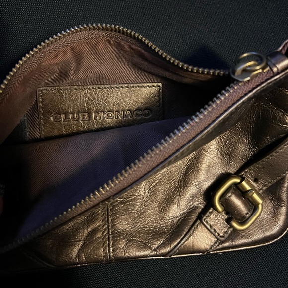 CLUB MONACO- VINTAGE CLUTCH BAG - Copper/Brown | 100% Leather - Picture 2 of 5